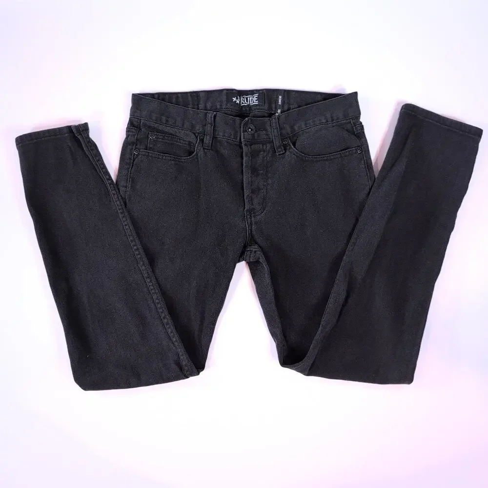 XXX RUDE Black Skinny Jeans Men’s 32x30 Goth Emo Punk Scene